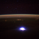 A powerful lightning sprite as seen from the International Space Station in 2014 (not related to the lightning megaflash documented in the new research).